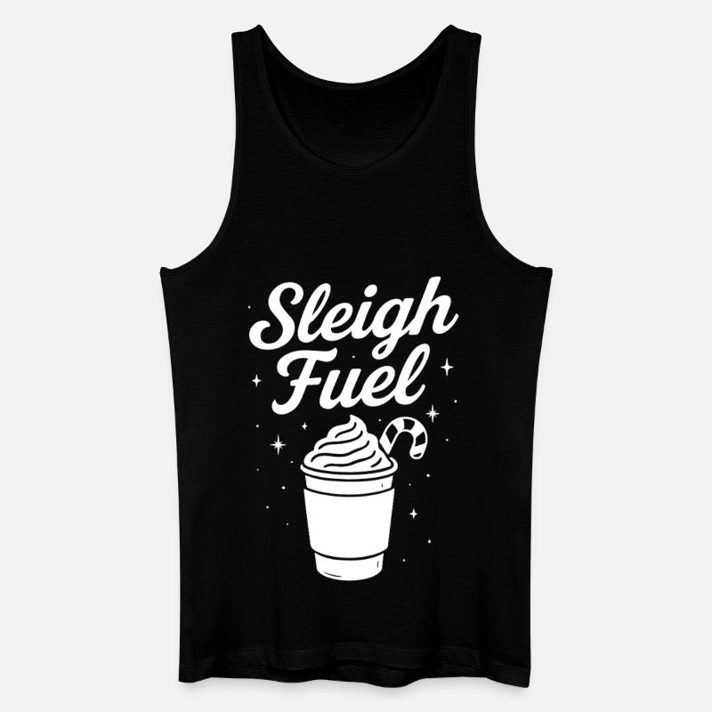 Sleigh Fuel Holiday Beverage Magic - Männer Bio Tank Top - Schwarz