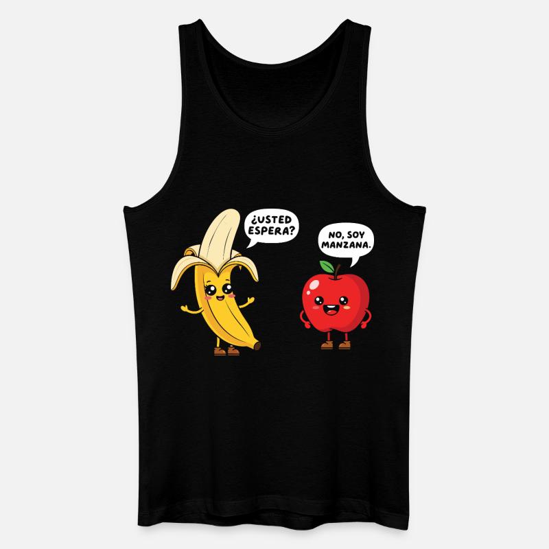 Lustige Spanischlehrerin der Maestra-Schule - Männer Bio Tank Top - Schwarz