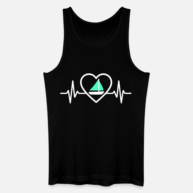 Cœur Voile – Passion Bateau - Men’s Organic Tank Top - black