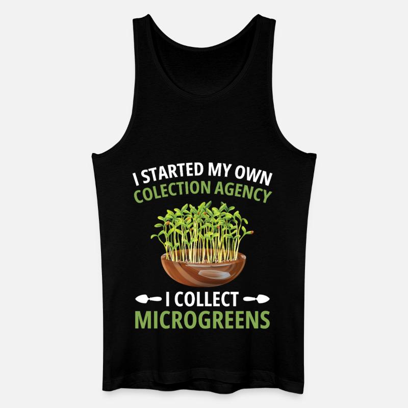 Microgreen Gartenset Sprout Farmer Microgreens - Männer Bio Tank Top - Schwarz