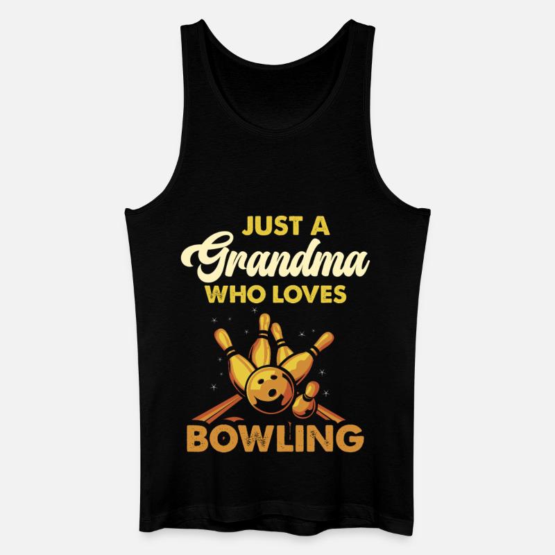 Bowling Oma Liebt Bowling - Männer Bio Tank Top - Schwarz