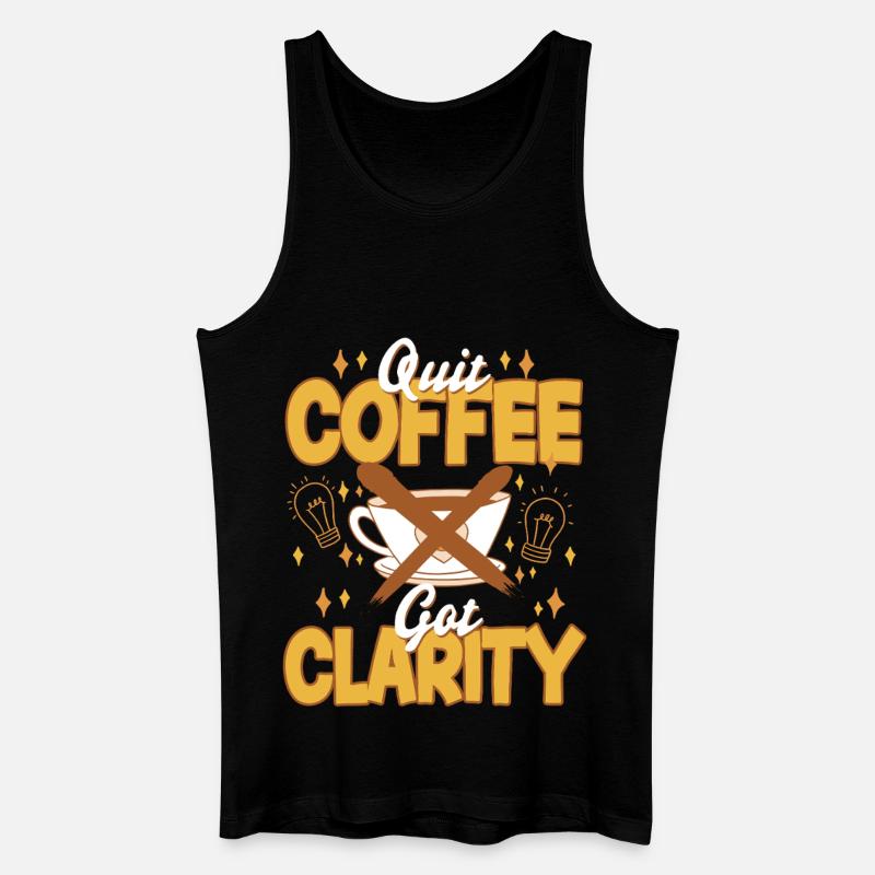 Coffee withdrawal decaffeinated ex-coffee drinker - Men’s Organic Tank Top - black
