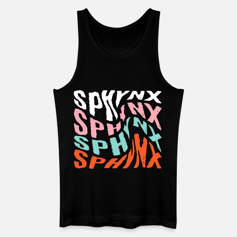 SPHYNX-Katze - Männer Bio Tank Top - Schwarz