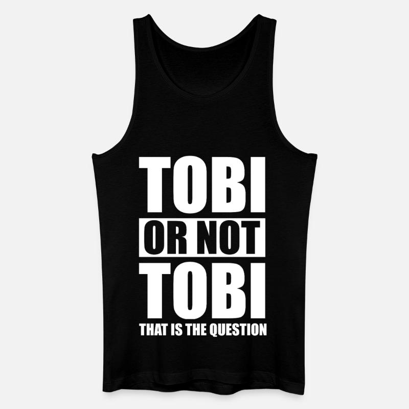 Tobi or not Tobi - Männer Bio Tank Top - Schwarz