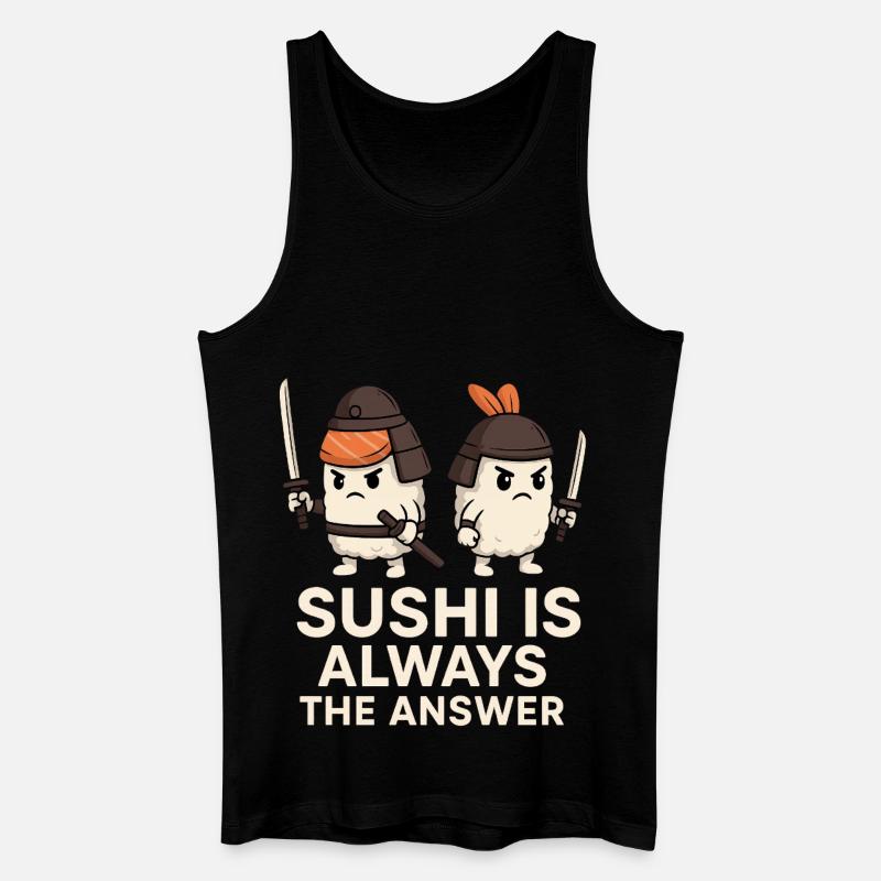 Sushi Is Always The Answer - Männer Bio Tank Top - Schwarz