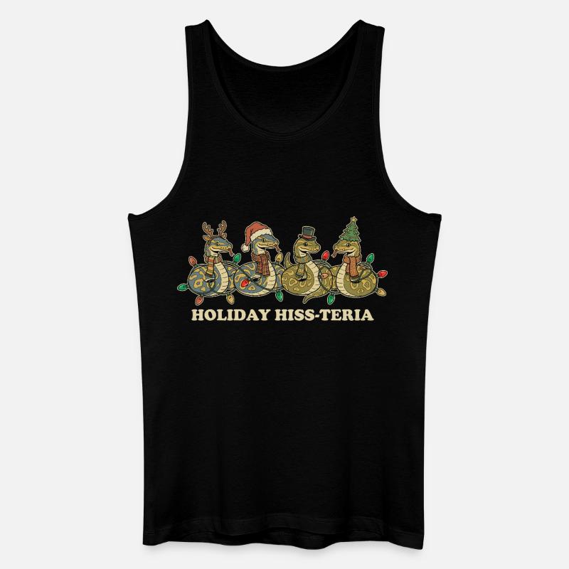 Königspython Weihnachtsbeleuchtung Geschenk - Männer Bio Tank Top - Schwarz