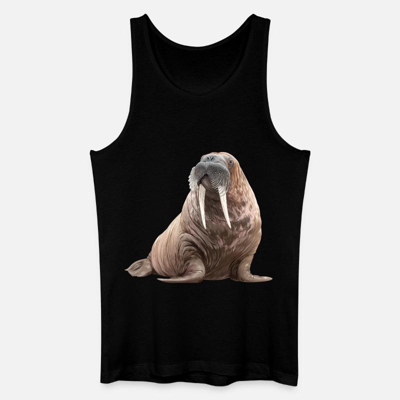 Walross - Männer Bio Tank Top - Schwarz