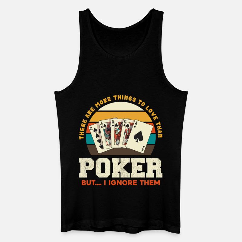 Retro Poker Deck Sonnenuntergang - Männer Bio Tank Top - Schwarz