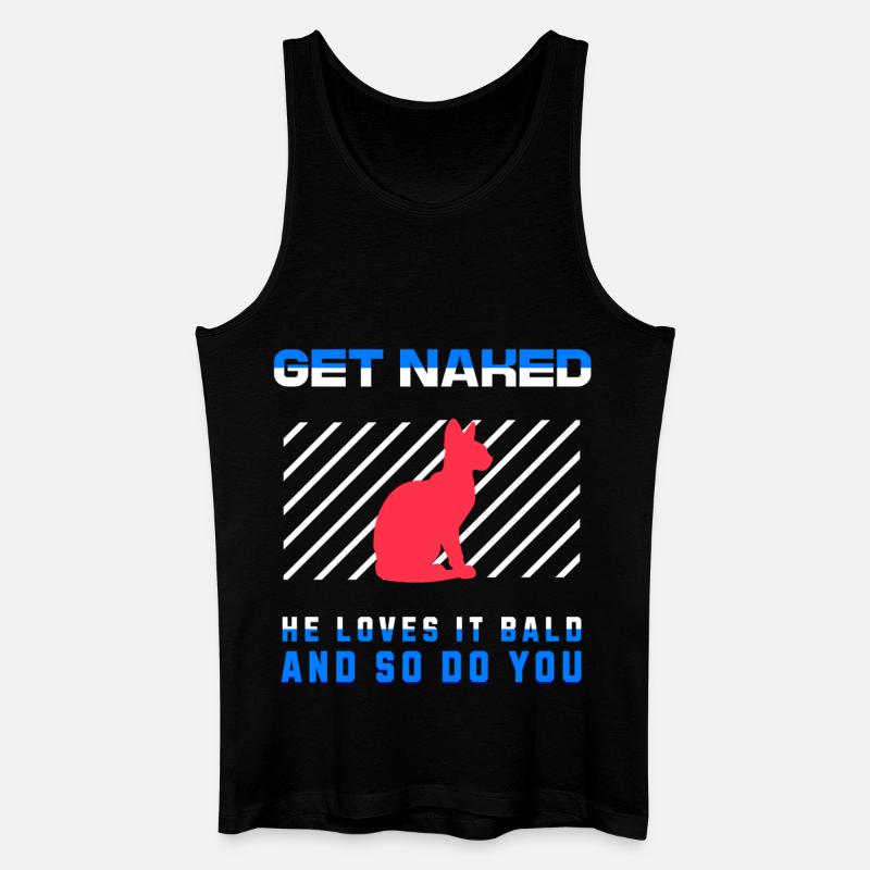Get Naked Sphynx Cat - Männer Bio Tank Top - Schwarz