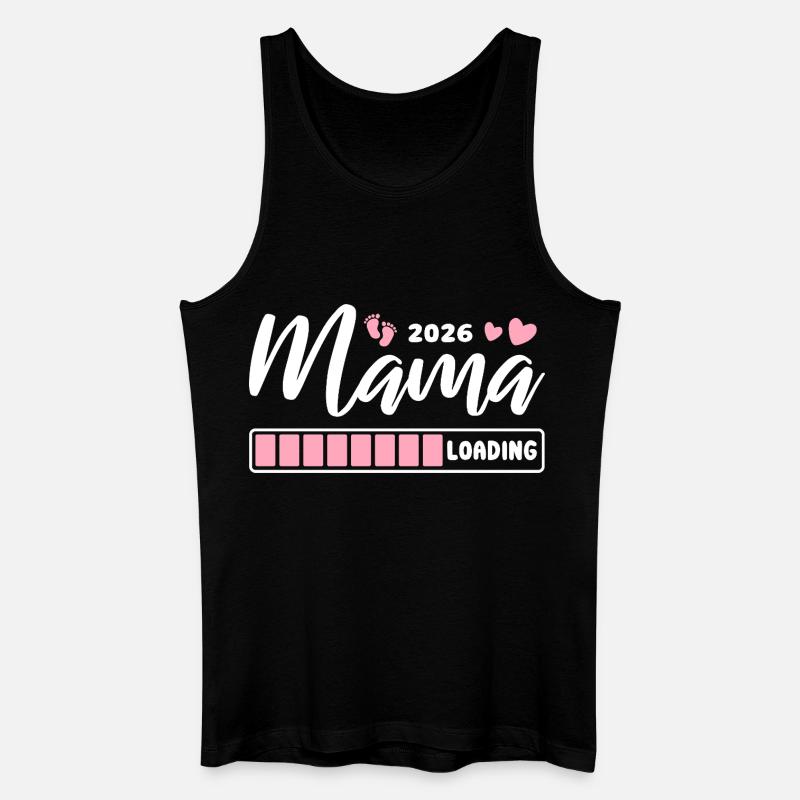 Mama 2026 loading - Schwangerschaft - Geschenk - Männer Bio Tank Top - Schwarz