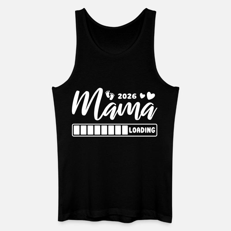 Mama 2026 loading - Schwangerschaft - Geschenk - Männer Bio Tank Top - Schwarz