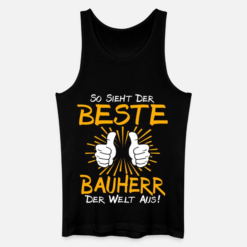 Bauherr Geschenkidee - Männer Bio Tank Top - Schwarz
