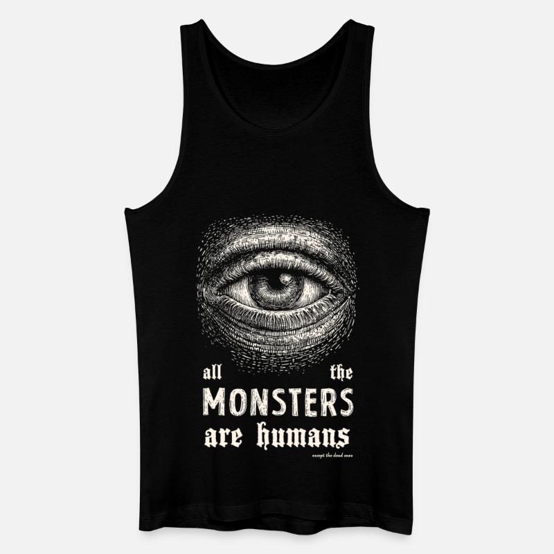 Monsters Are Humans - Männer Bio Tank Top - Schwarz