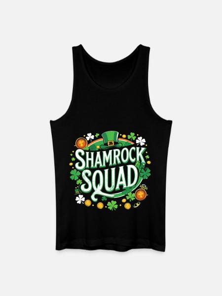 Shamrock Squad: Green Spell - Men’s Organic Tank Top - black
