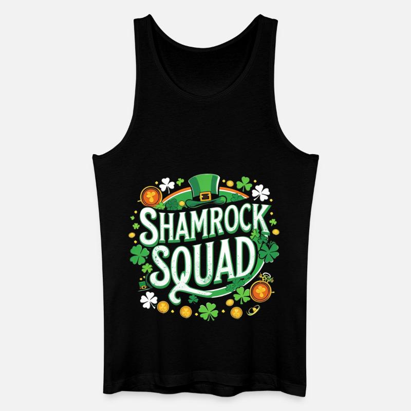 Shamrock Squad: Grünzauber - Männer Bio Tank Top - Schwarz