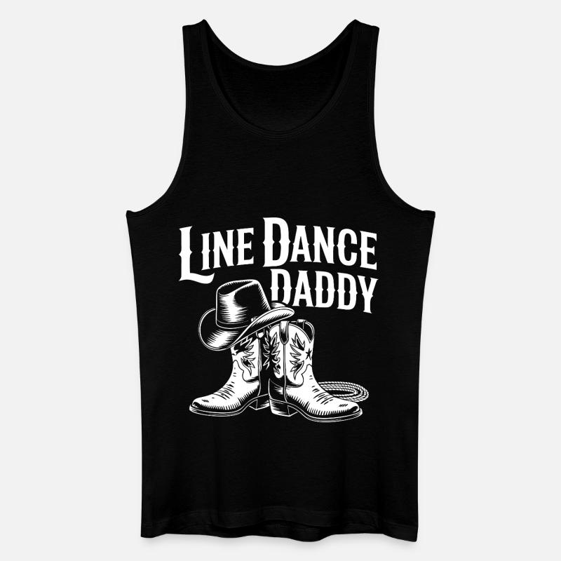 Line Dance Daddy Western Boots - Men’s Organic Tank Top - black