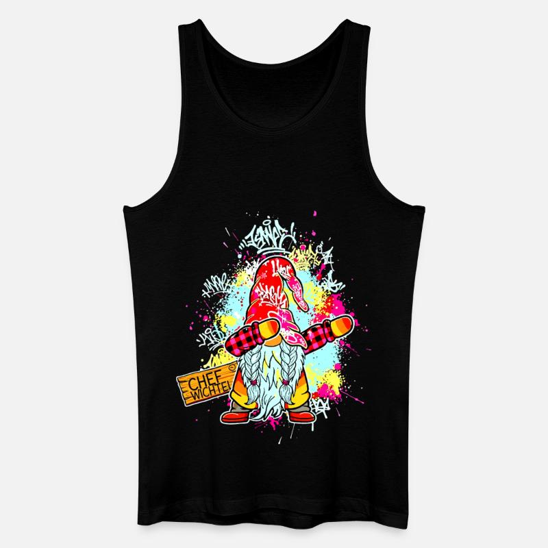 CHEF WICHTEL Dab Graffiti Männlich Xmas - Männer Bio Tank Top - Schwarz