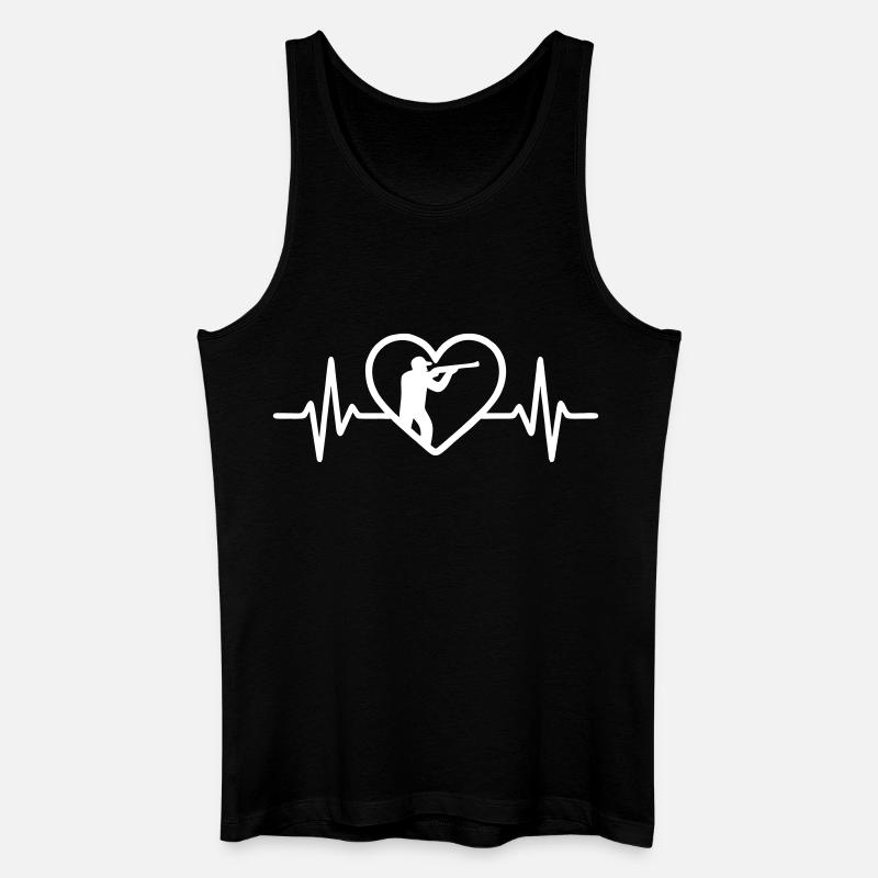 Hunting Heart – Hunter Passion - Männer Bio Tank Top - Schwarz