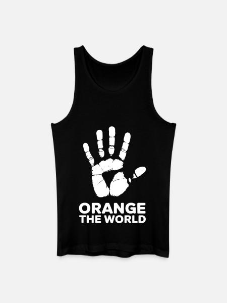 Orange The World - Männer Bio Tank Top - Schwarz