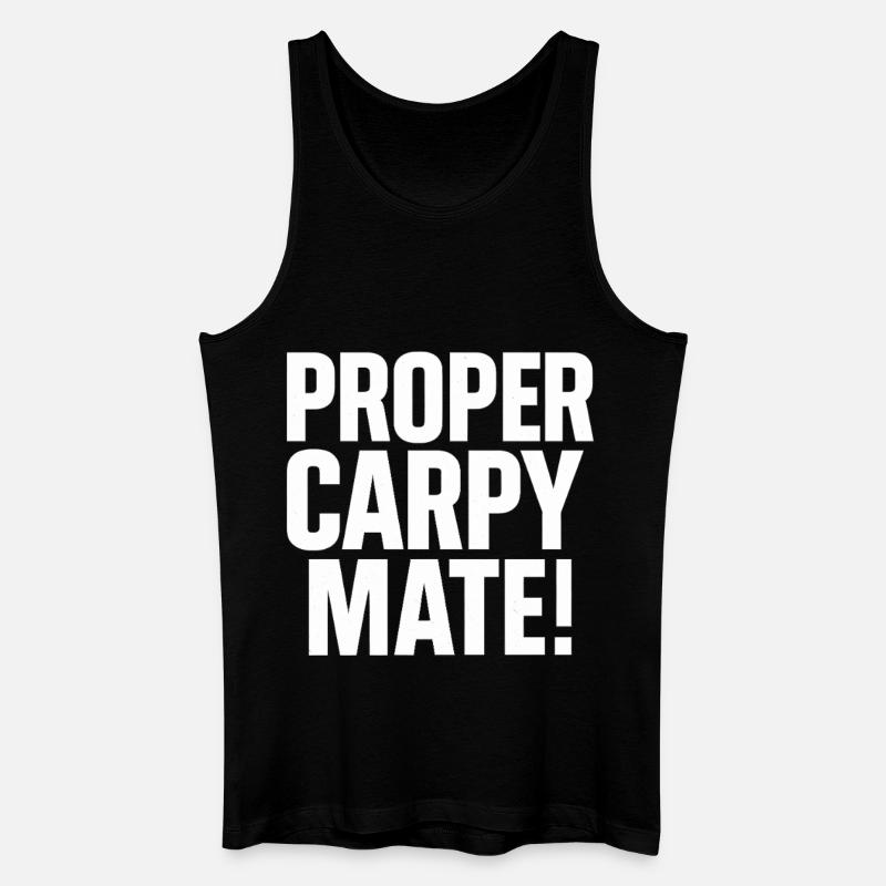 Richtiger Karpfen-Kumpel Spruch - Männer Bio Tank Top - Schwarz