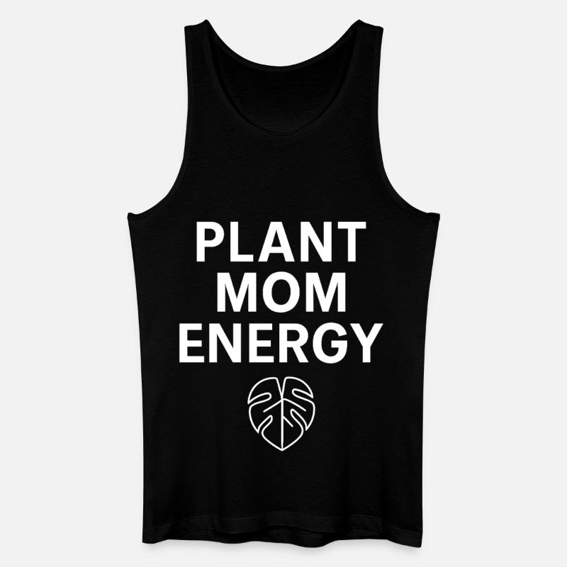 Pflanzen Mama Energie Statement - Männer Bio Tank Top - Schwarz