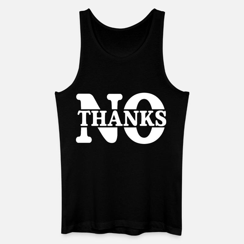 No Thanks - Männer Bio Tank Top - Schwarz
