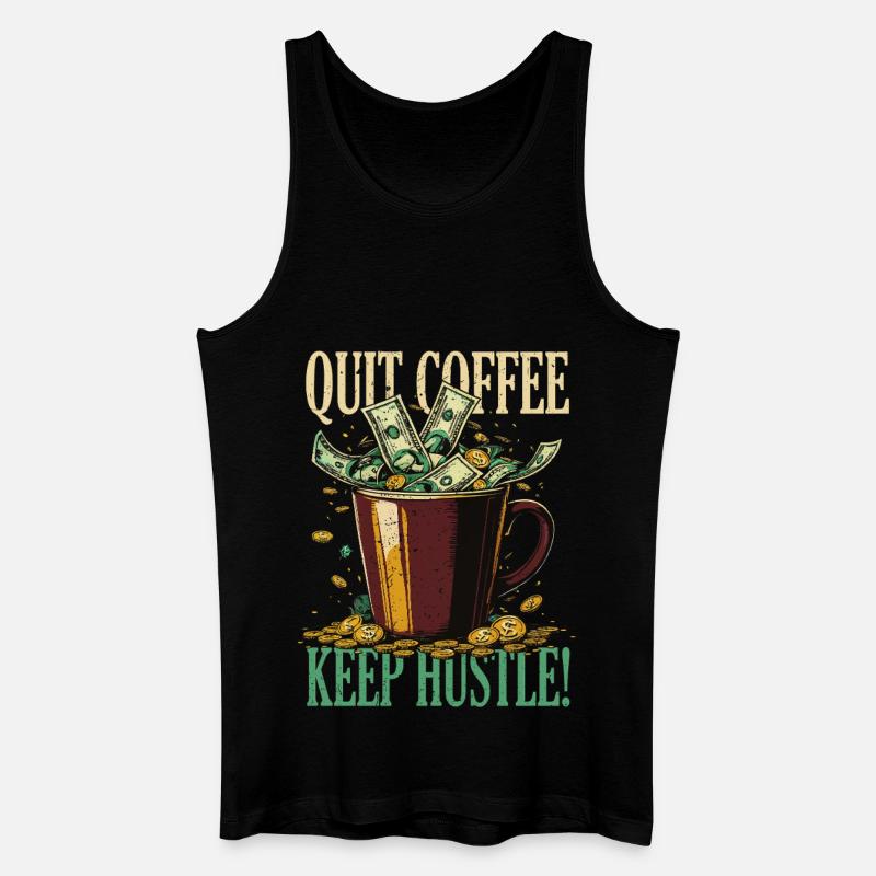 Coffee withdrawal decaffeinated ex-coffee drinker - Men’s Organic Tank Top - black
