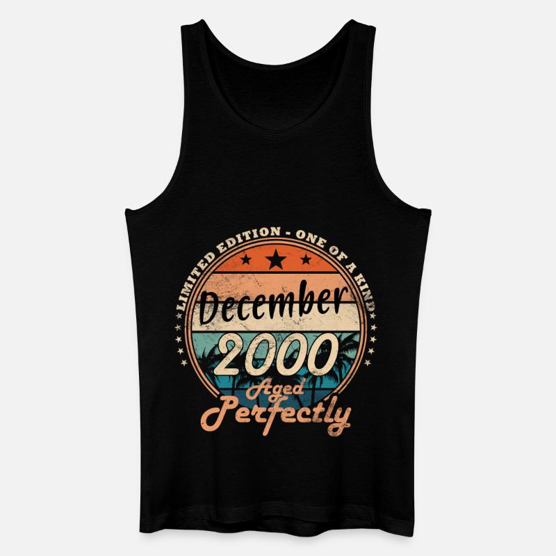 Dezember 2000 Jubiläum 2000 Dezember - Männer Bio Tank Top - Schwarz