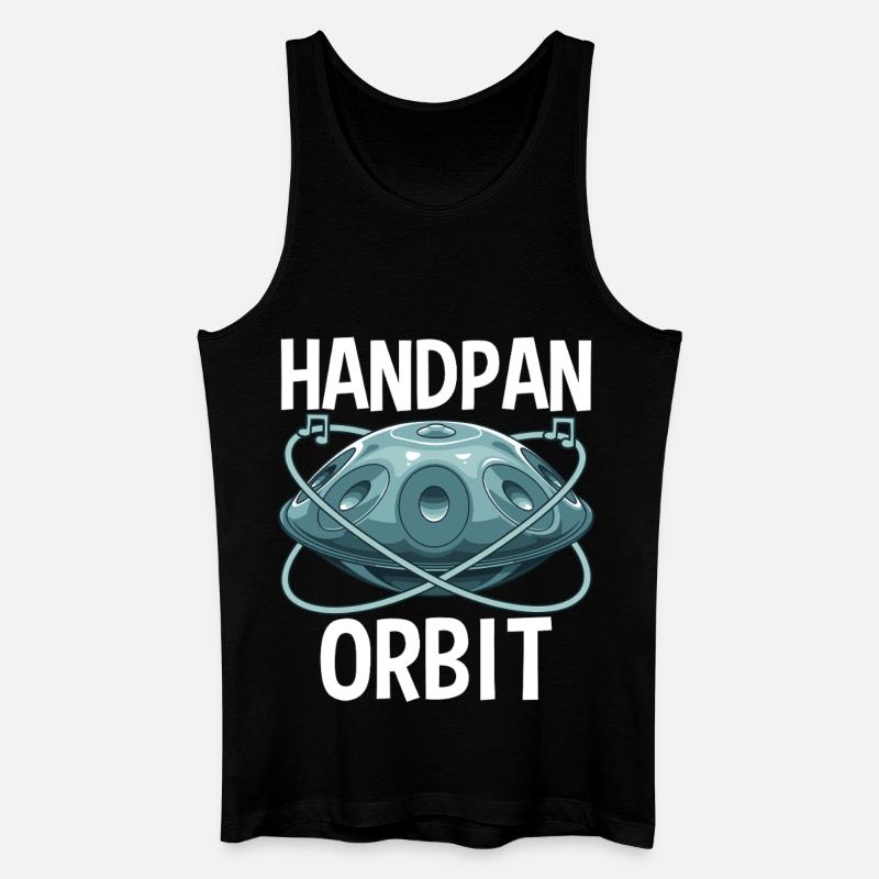 Handpan Orbit - Männer Bio Tank Top - Schwarz