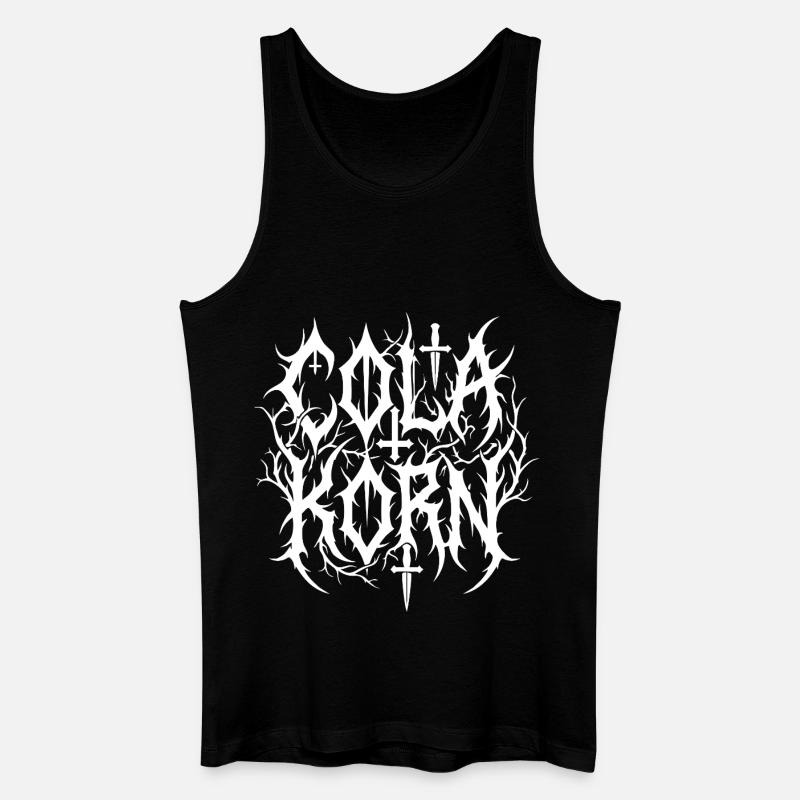 Cola Korn Black Metal - Männer Bio Tank Top - Schwarz