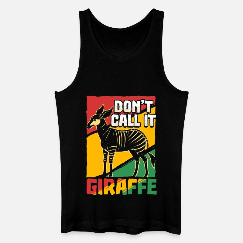 Okapi Tier - Männer Bio Tank Top - Schwarz