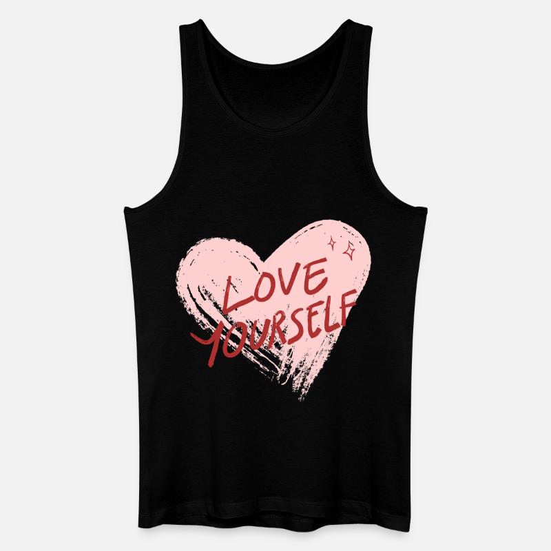 Love Yourself - Männer Bio Tank Top - Schwarz