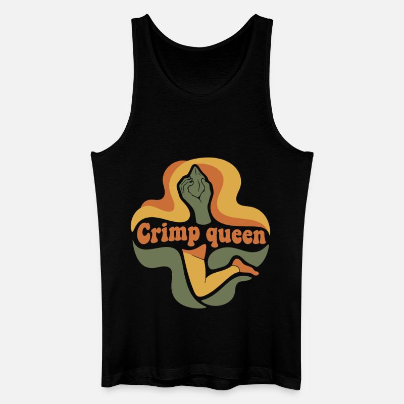 Crimp Queen Kletterer, Bouldering-Klettererin, Kletterin - Männer Bio Tank Top - Schwarz