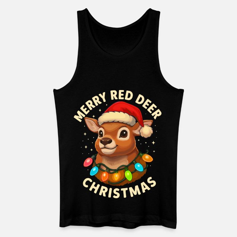 Hirsch Weihnachten Jäger Geschenk Rotwild - Männer Bio Tank Top - Schwarz