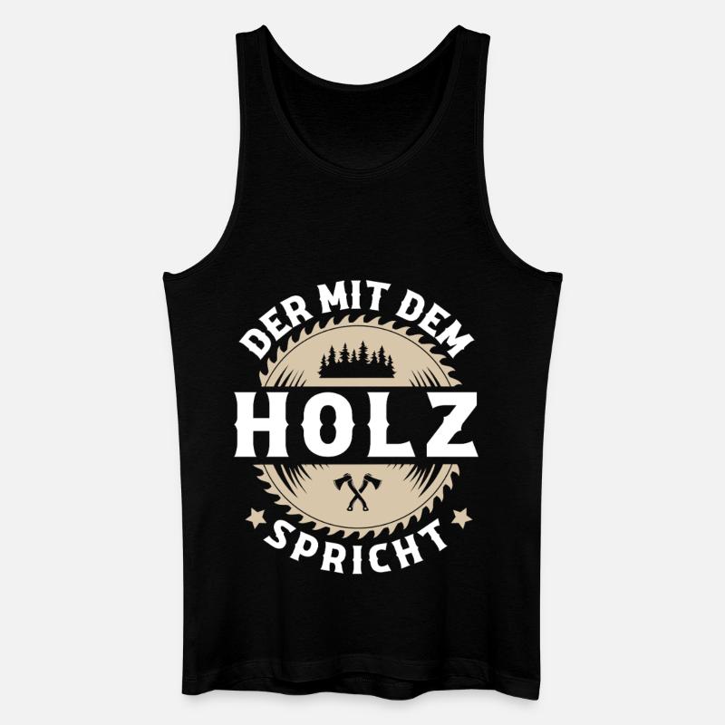Holzfäller - Männer Bio Tank Top - Schwarz