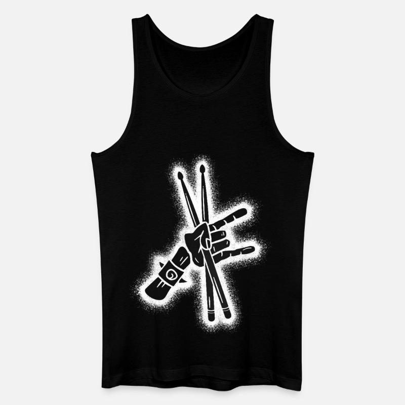 Drums Drummers Boys Men Drummers - Men’s Organic Tank Top - black