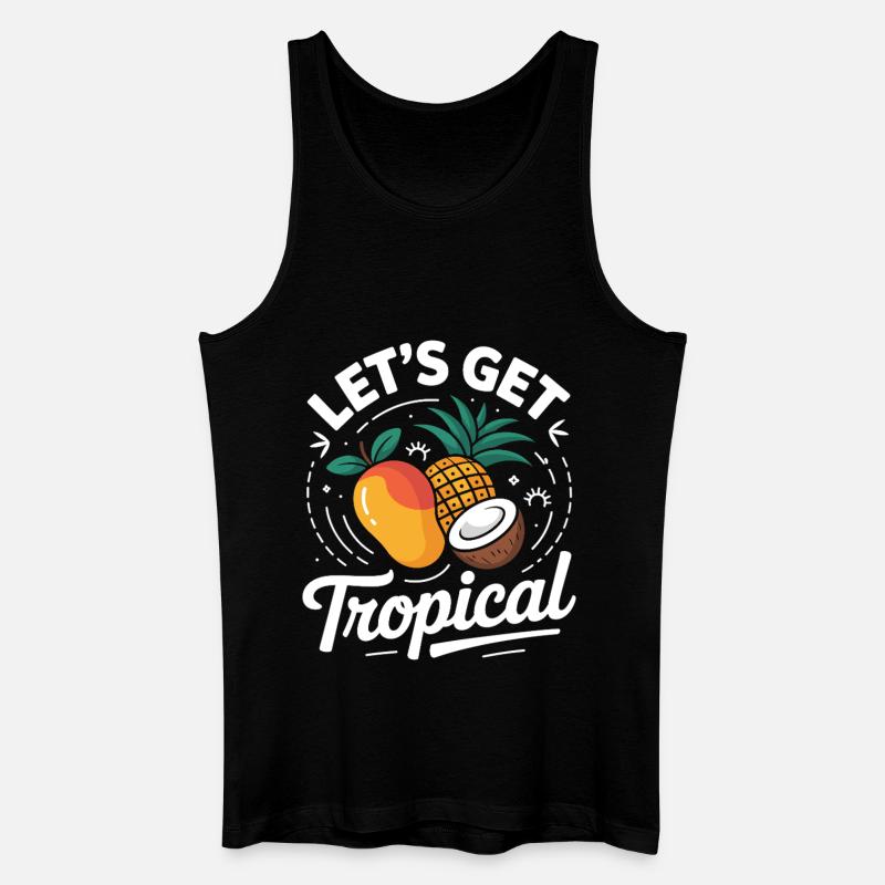 Let´s Get Tropical  - Männer Bio Tank Top - Schwarz