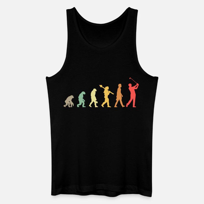Golf Golfer Golf Course Golfer Evolution - Men’s Organic Tank Top - black