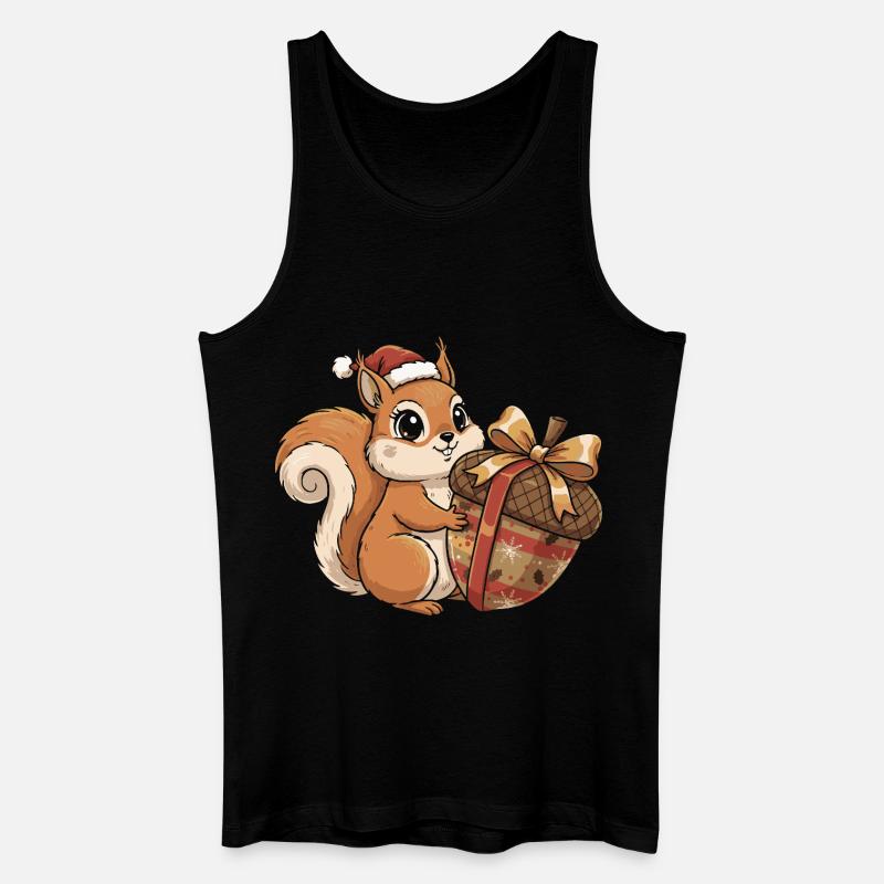 Winterfreude Eichhörnchen Geschenk - Männer Bio Tank Top - Schwarz
