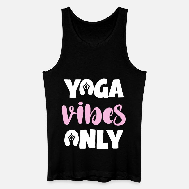 Yoga Vibes Only - Männer Bio Tank Top - Schwarz
