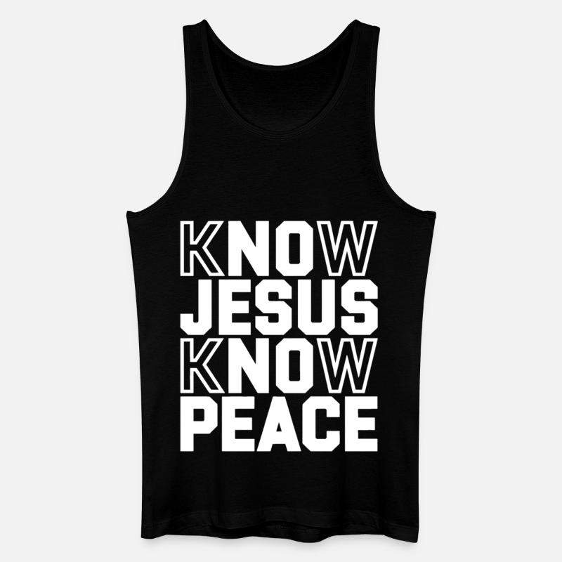 Know Jesus Know Peace - Men’s Organic Tank Top - black