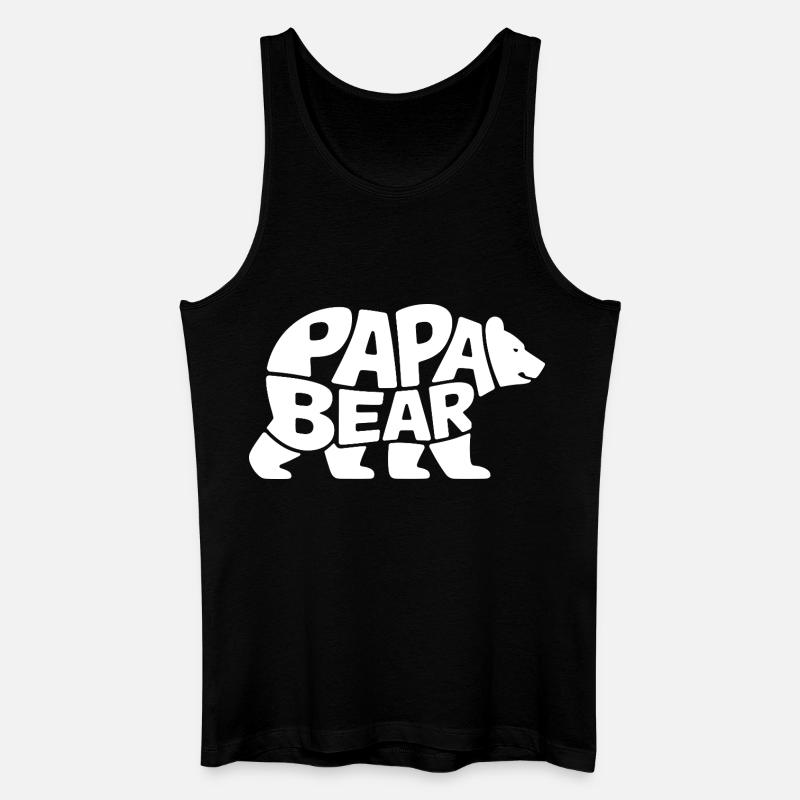 Papa Bear - Männer Bio Tank Top - Schwarz