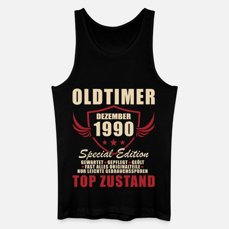Oldtimer Dezember 1990 Sonderedition - Männer Bio Tank Top - Schwarz