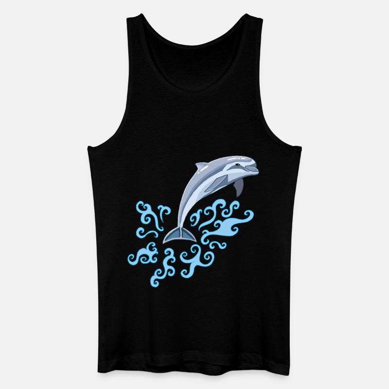 Der Sprung des Delfins - Männer Bio Tank Top - Schwarz