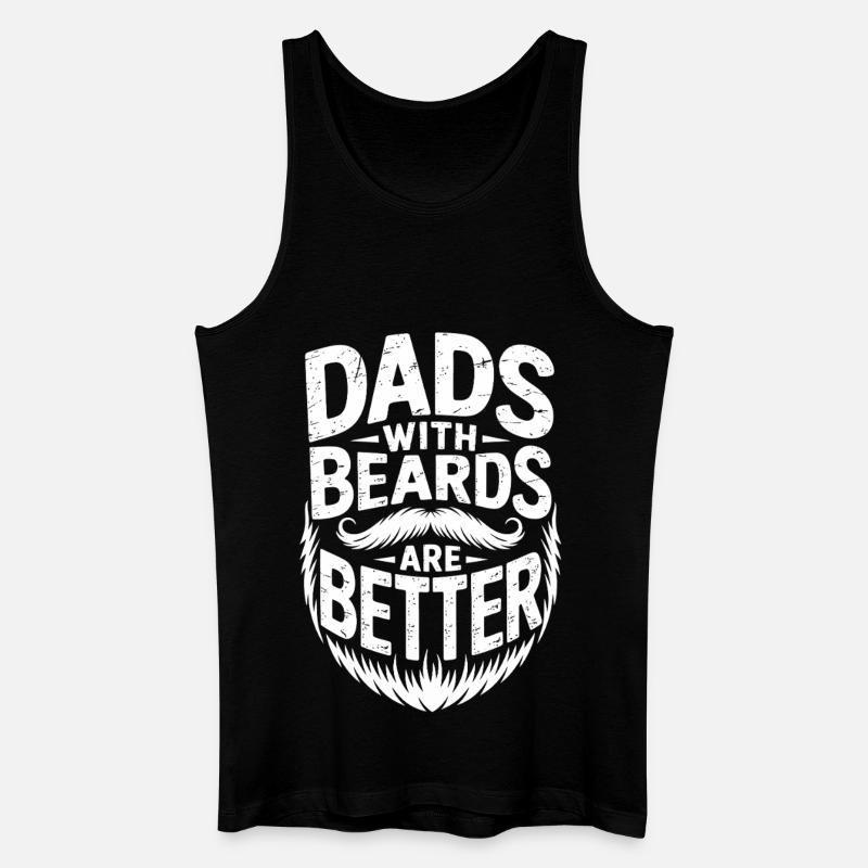 Väter mit Bärten sind besser - Männer Bio Tank Top - Schwarz