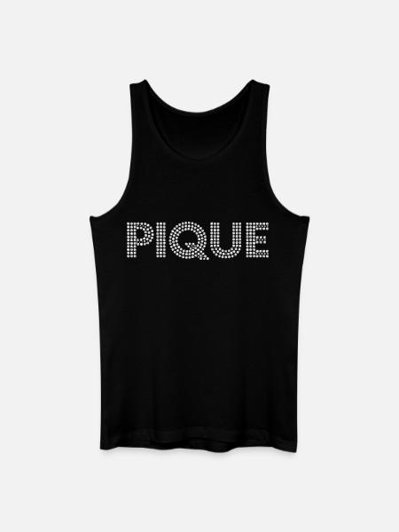 Dot-Piqué lettering - Men’s Organic Tank Top - black