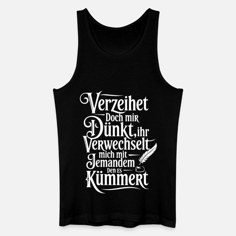 Feudaler Spruch Humorvoll Ignorant - Männer Bio Tank Top - Schwarz