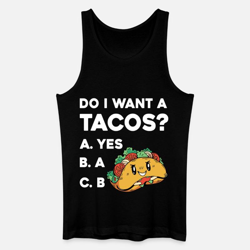 Taco Frage: Ja Oder Nein - Débardeur bio Homme - noir