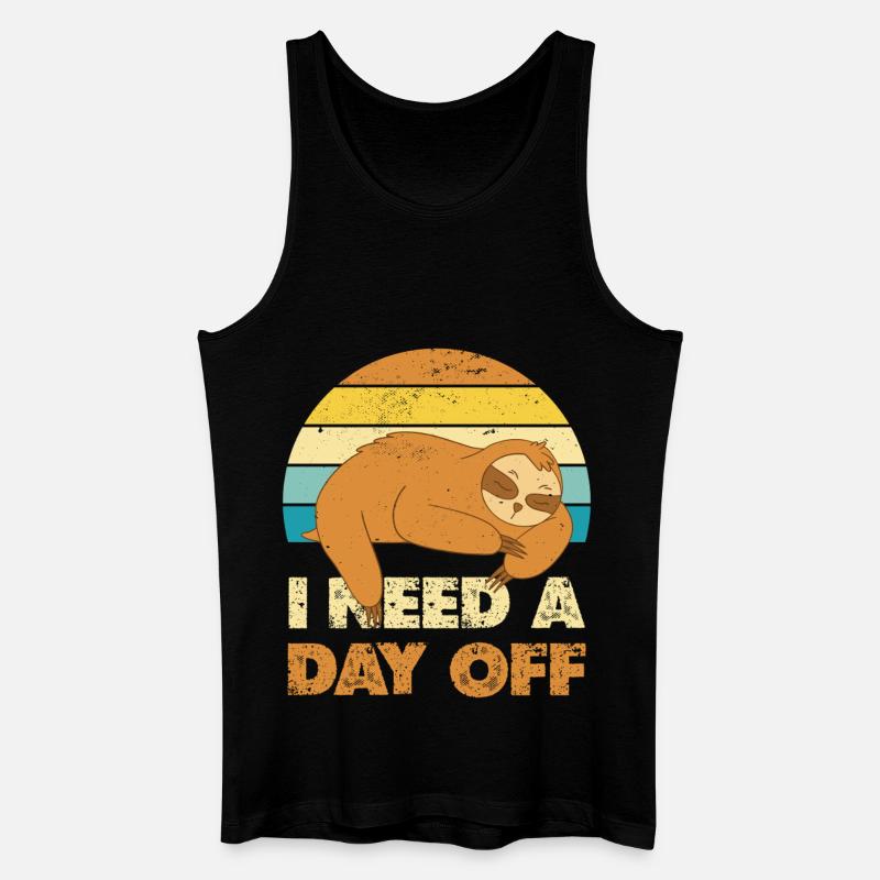 Sovende Dovendyrs Helligdag - Økologisk tanktop til mænd - sort