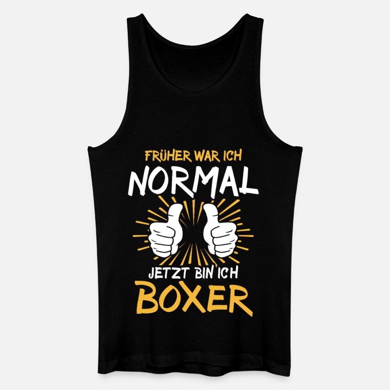 Boxer Spruch - Männer Bio Tank Top - Schwarz